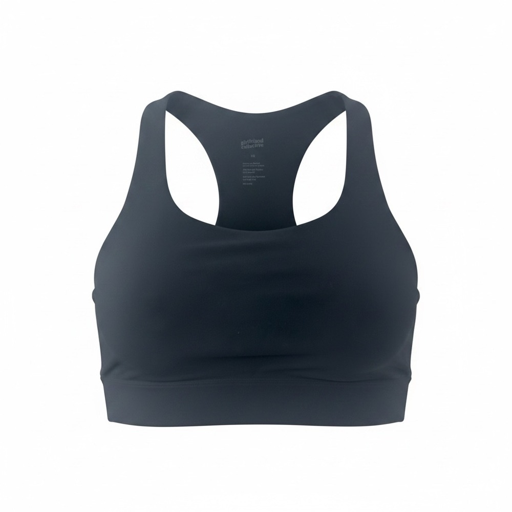 Girlfriend Collective Paloma Racerback Sports Bra Black XS 1002